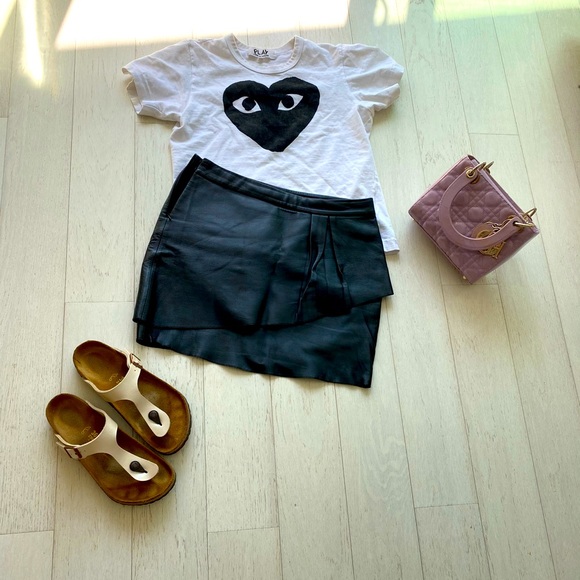 Maje Dresses & Skirts - Maje black leather skirt